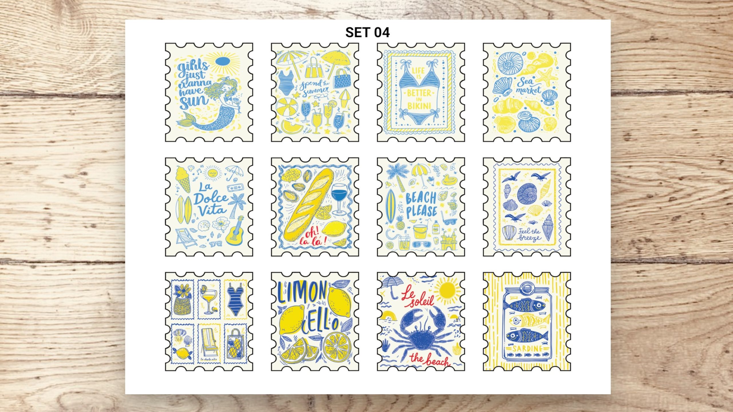 Stamp Stickers - Beach 01 - Image 5
