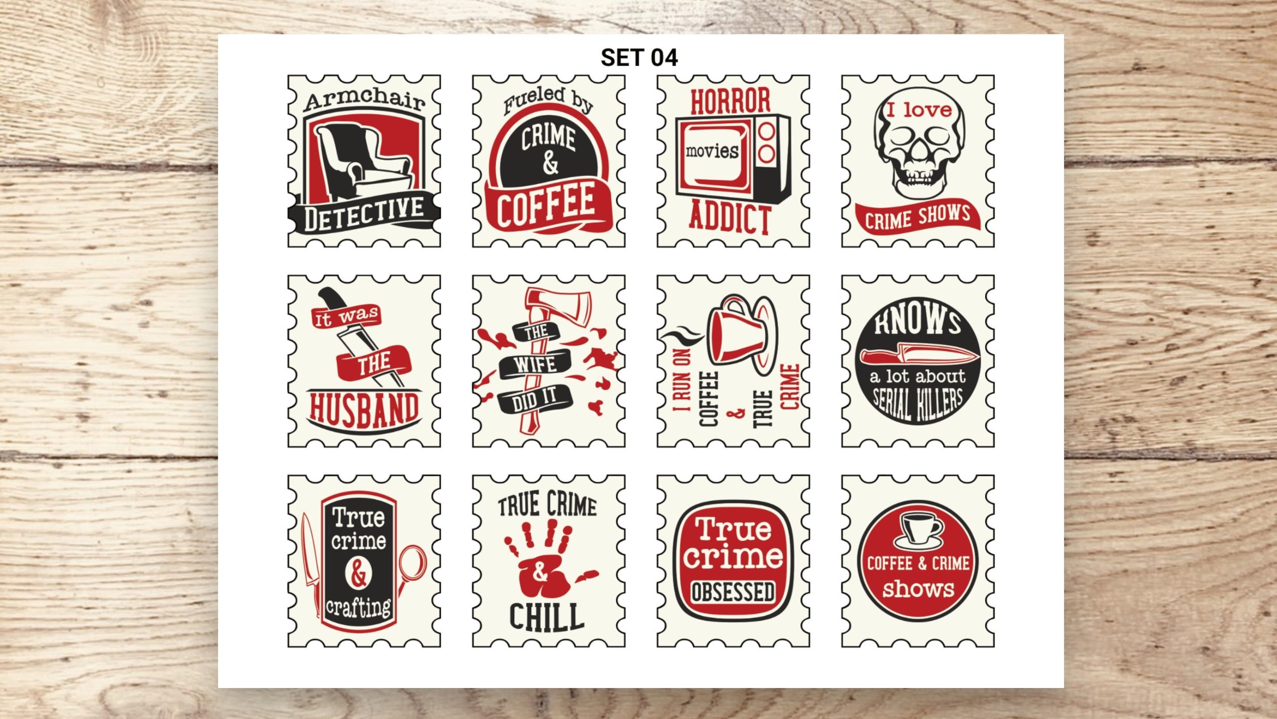 Stamp Stickers - True Crime 01 - Image 5