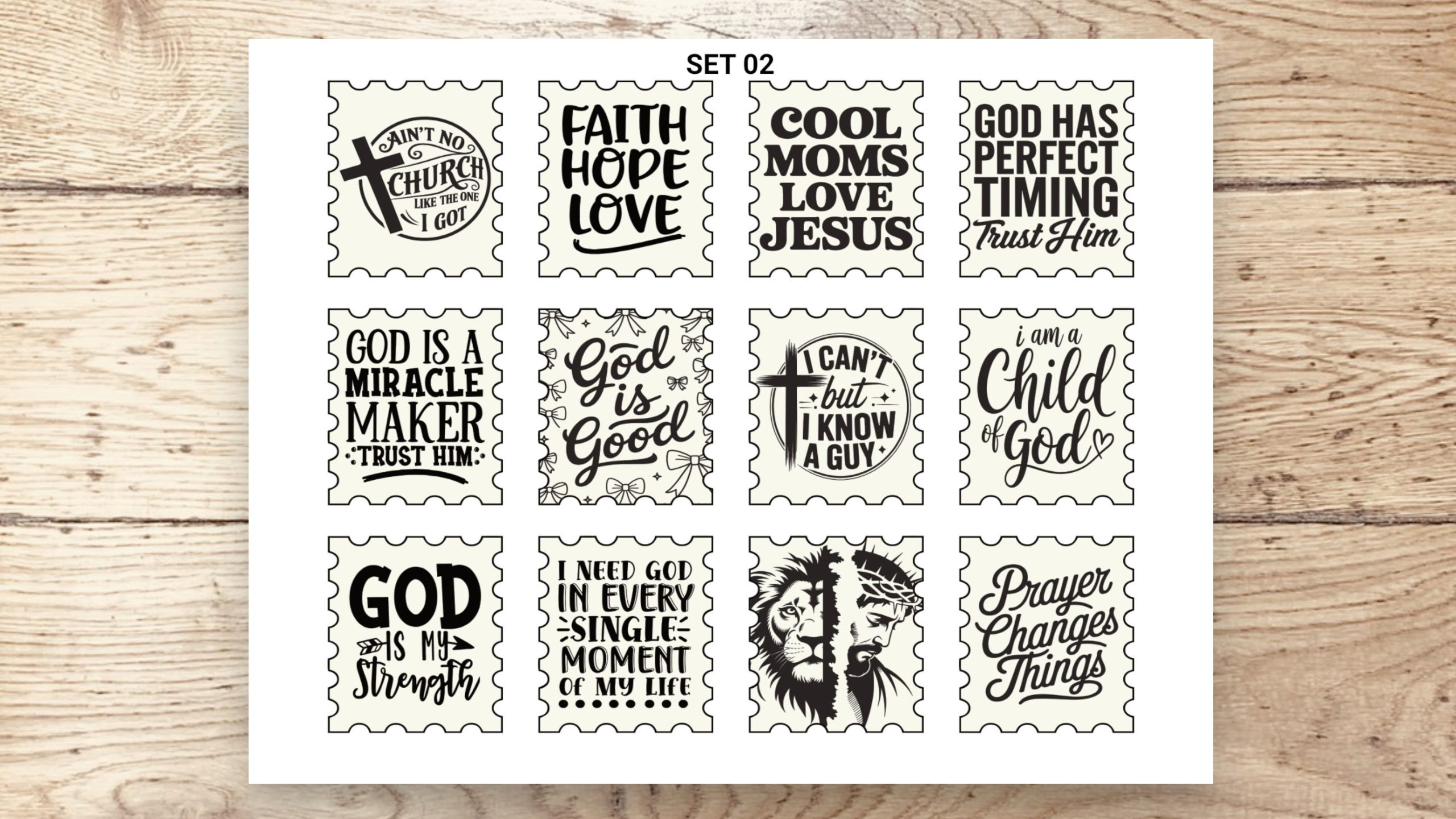 Stamp Stickers - Faith 01 - Image 4