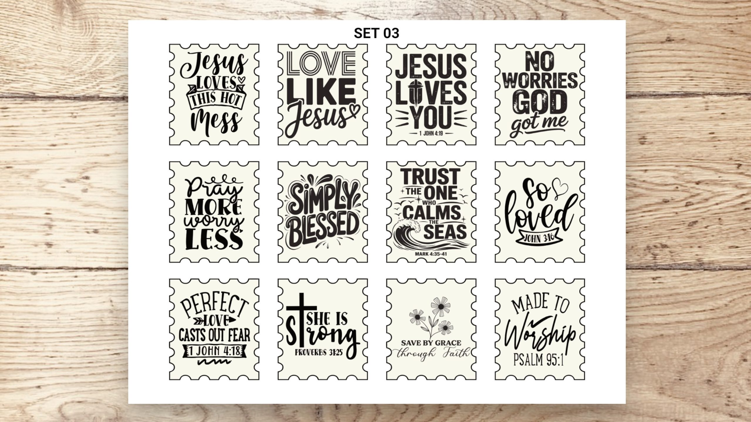 Stamp Stickers - Faith 01 - Image 5