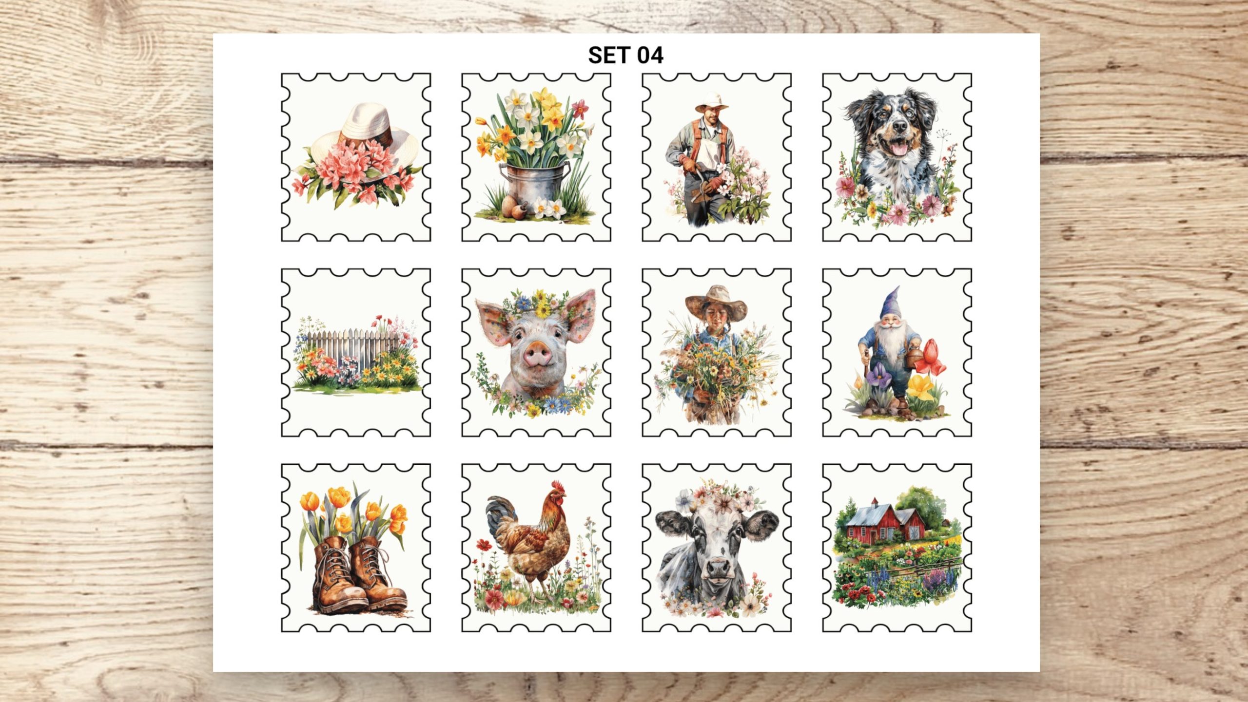 Stamp Stickers - Farm Life 01 - Image 6