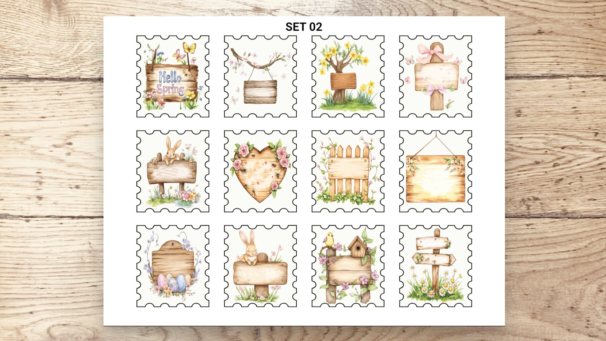 Stamp Stickers - Farm Signs 01 - Image 4