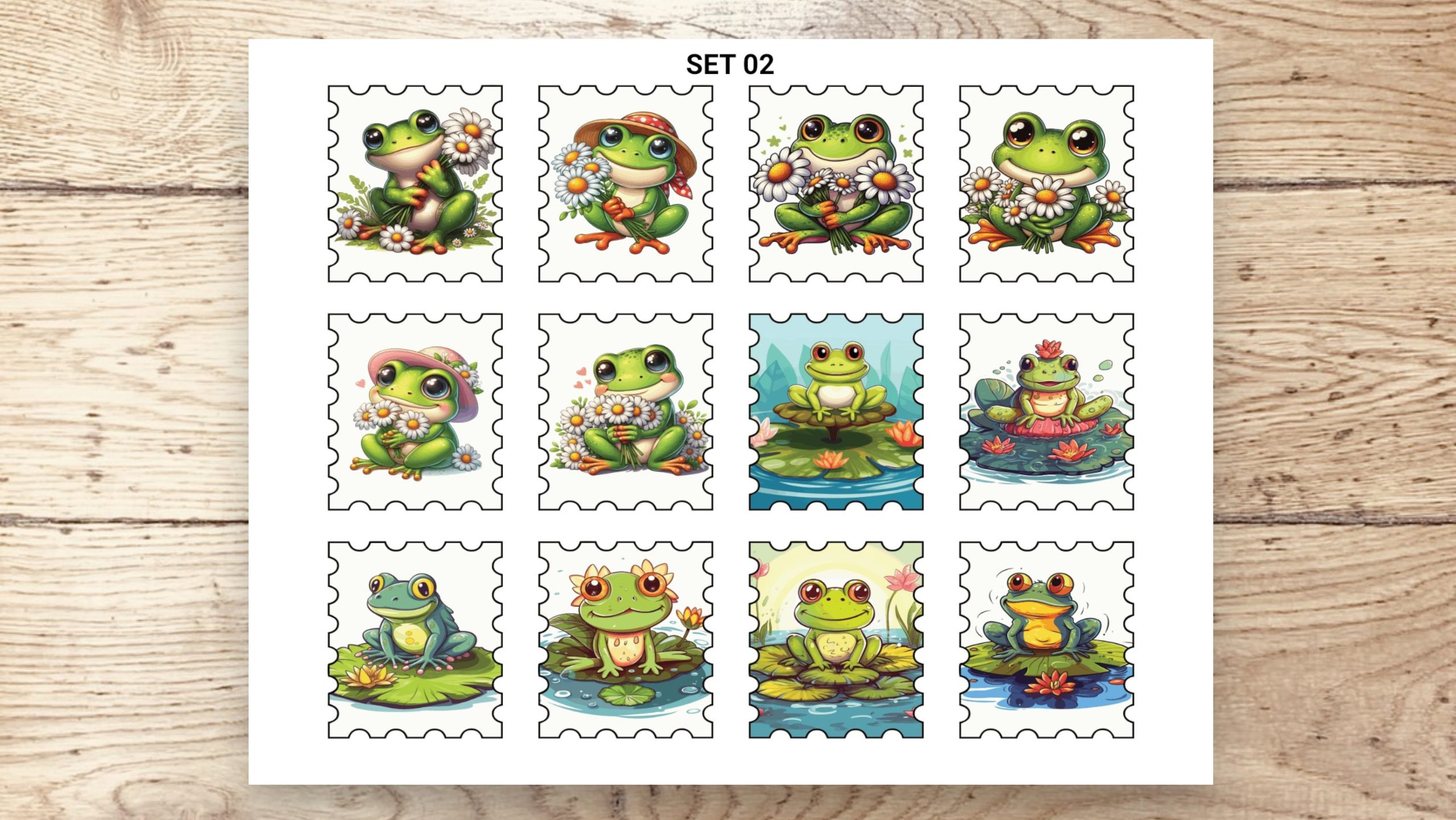 Stamp Stickers - Frogs 01 - Image 3