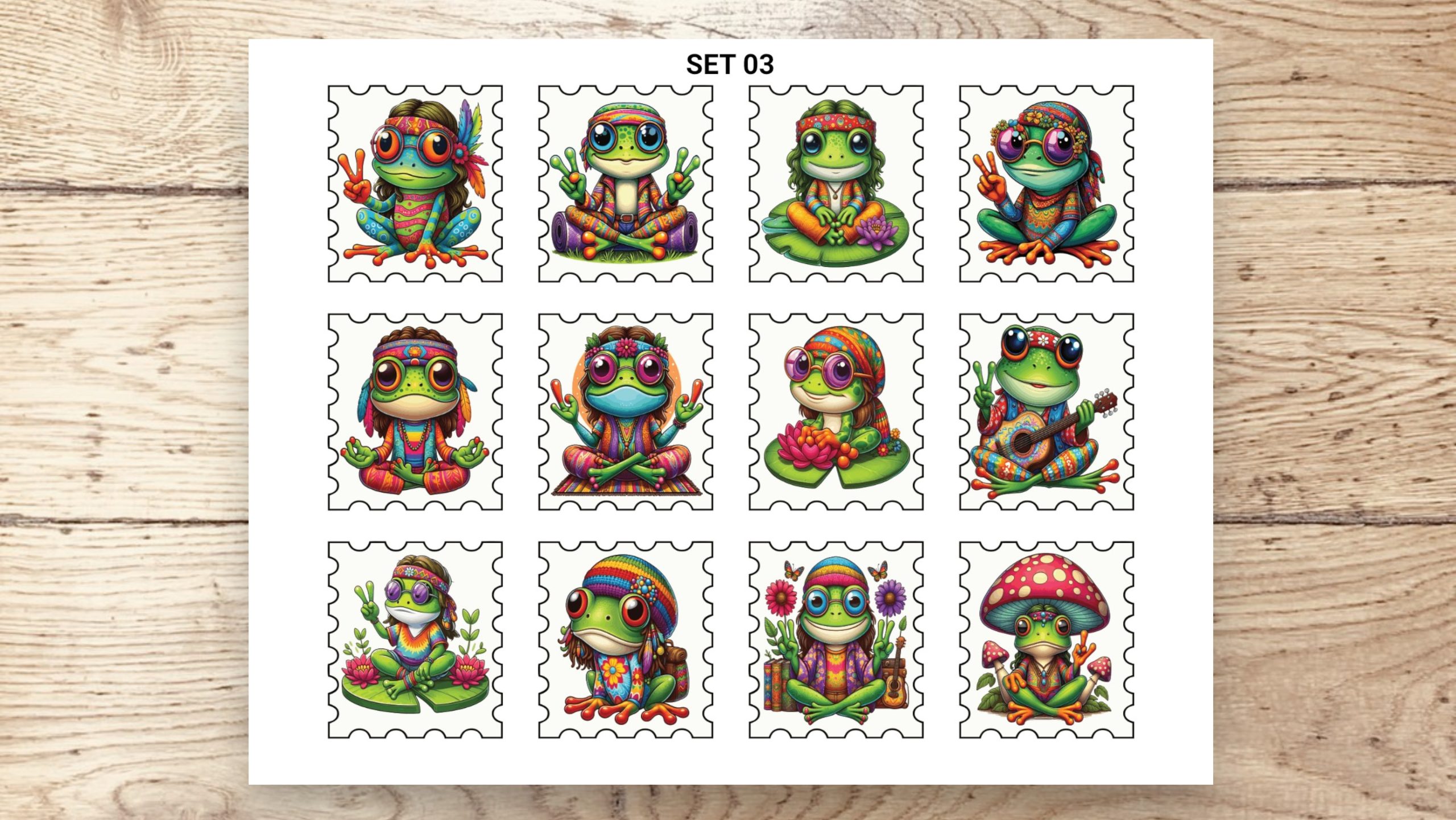 Stamp Stickers - Frogs 01 - Image 4