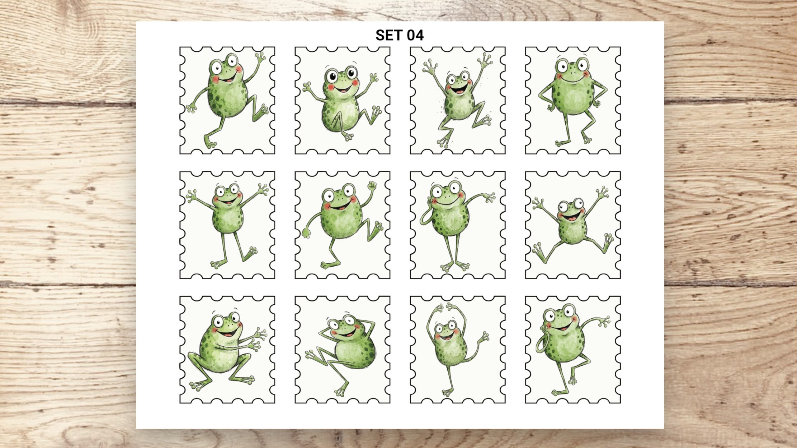 Stamp Stickers - Frogs 01 - Image 5