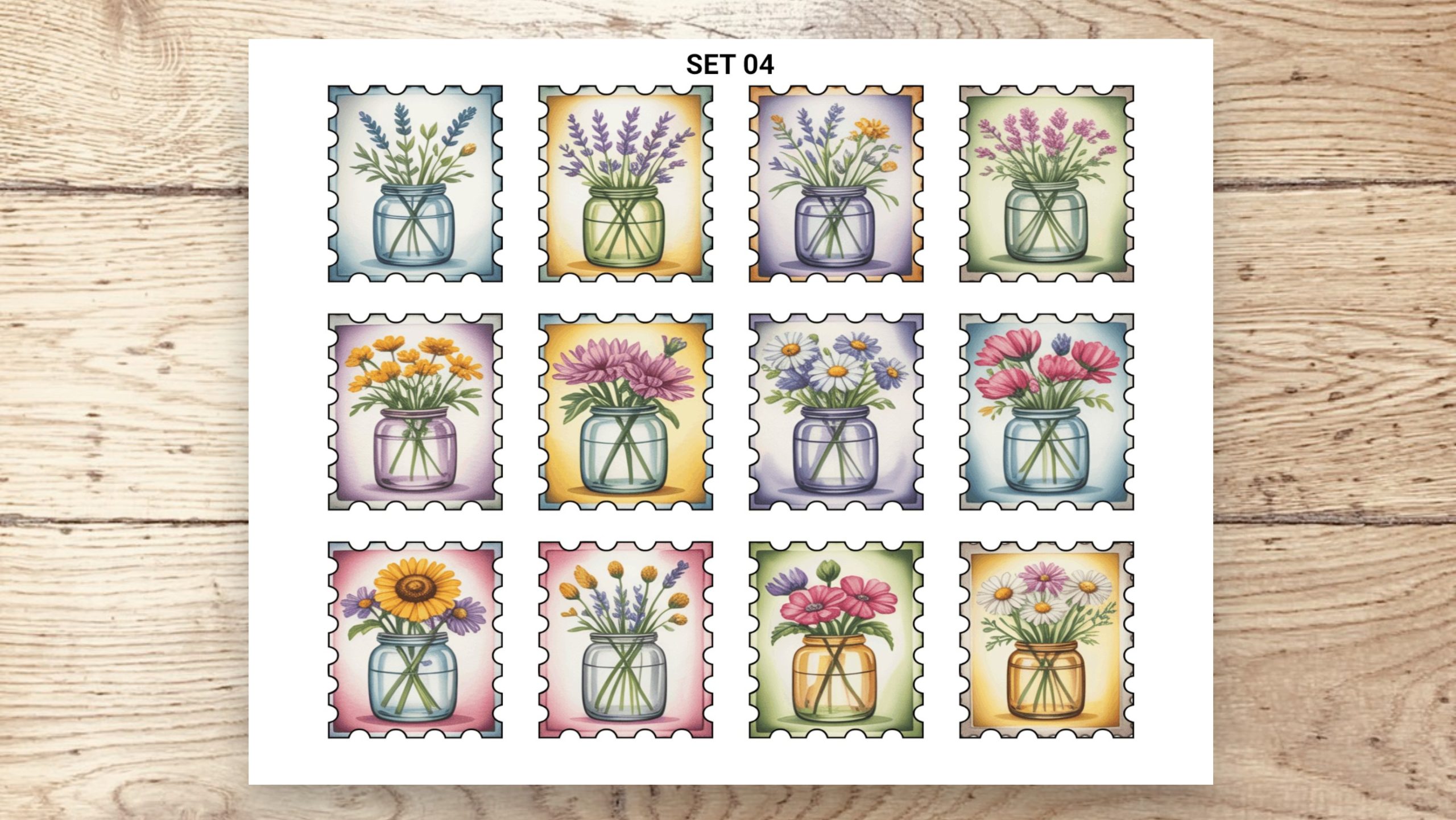 Stamp Stickers - Mason Jars 01 - Image 5