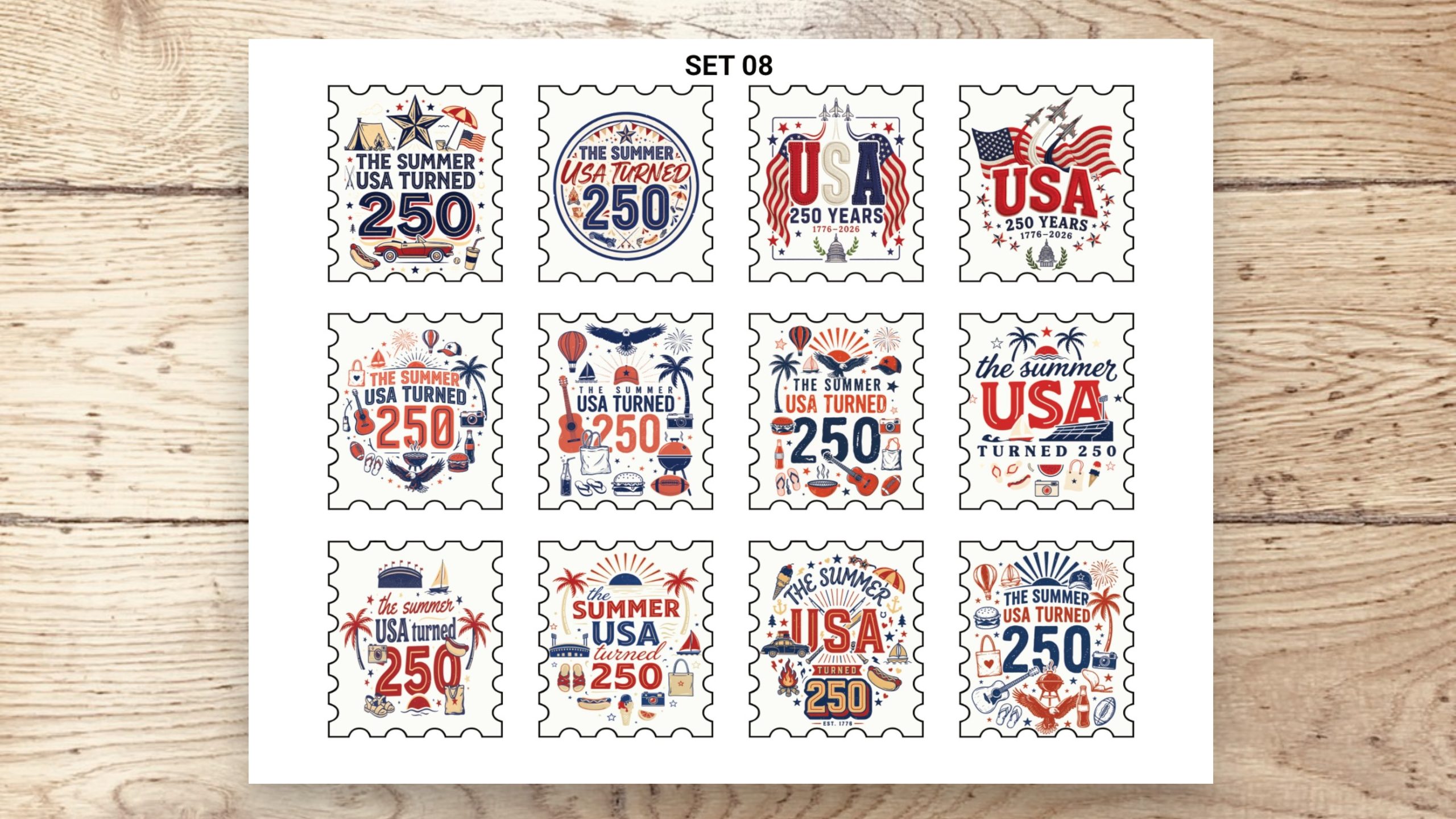 Stamp Stickers - Patriot 250th 02 - Image 5