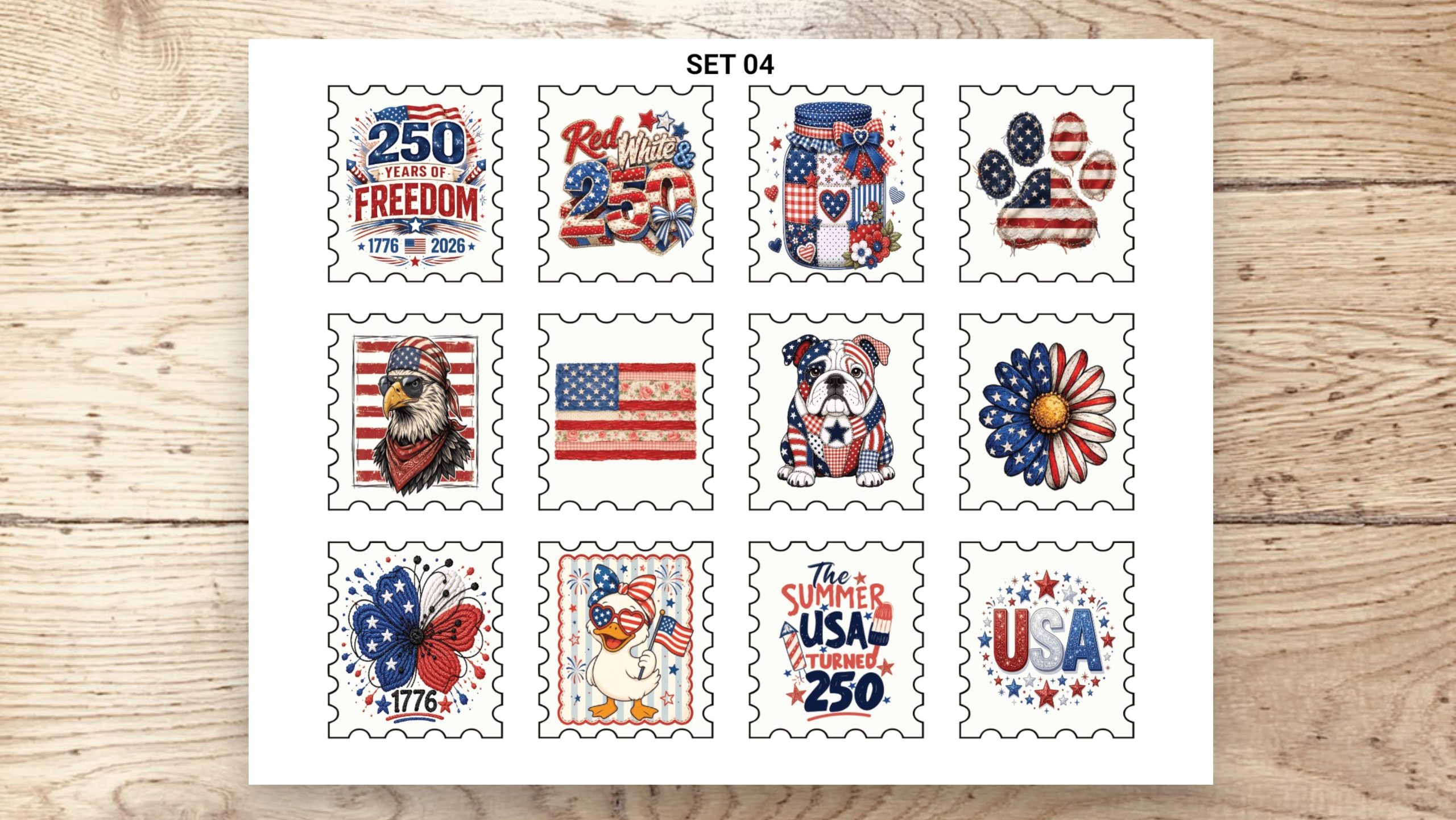 Stamp Stickers - Patriot 250th 01 - Image 5