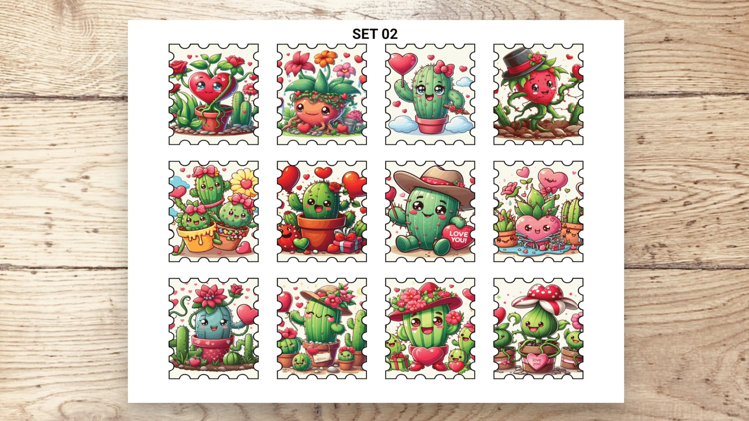 Stamp Stickers - Plants 01 - Image 3