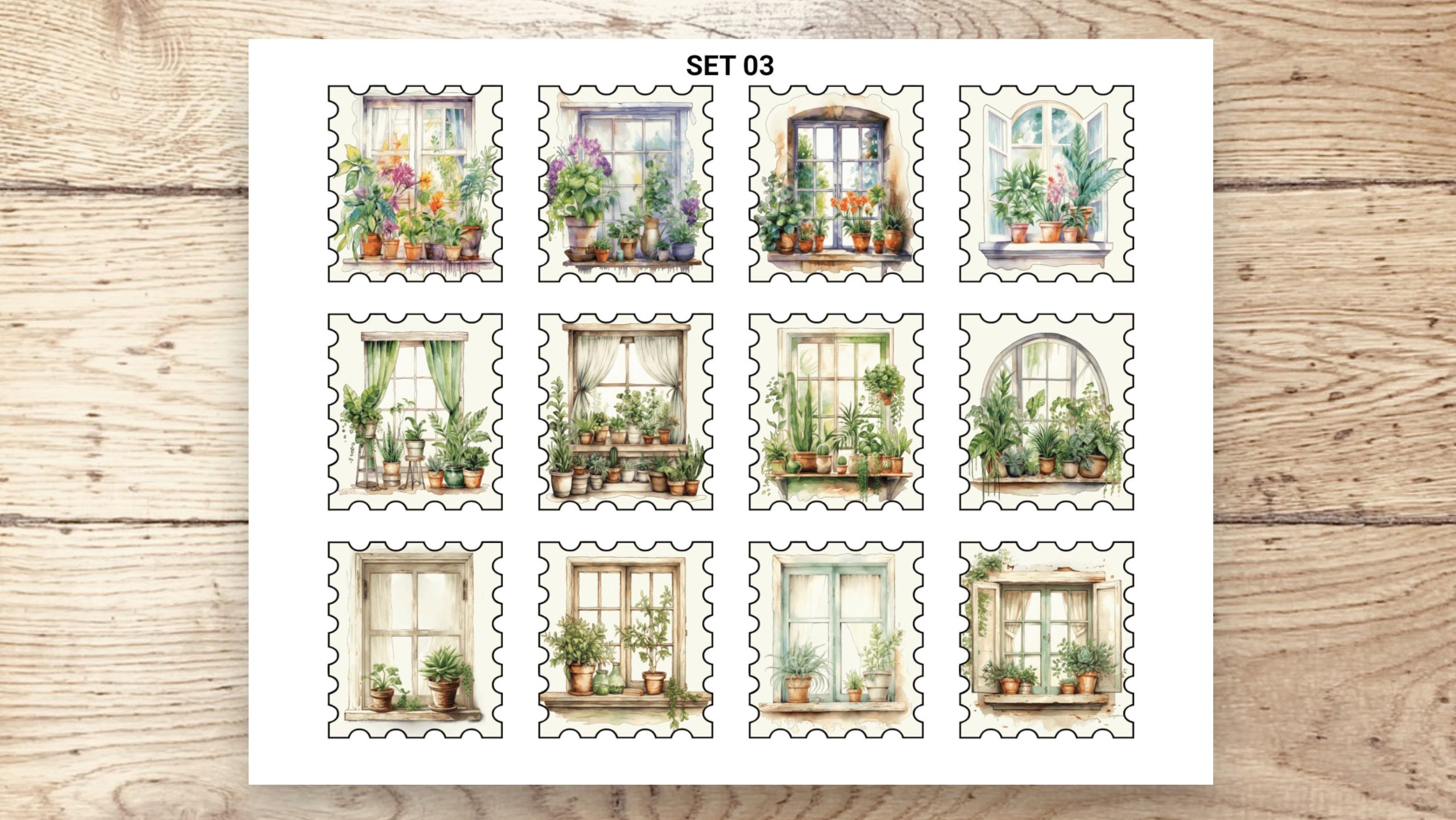 Stamp Stickers - Plants 01 - Image 4