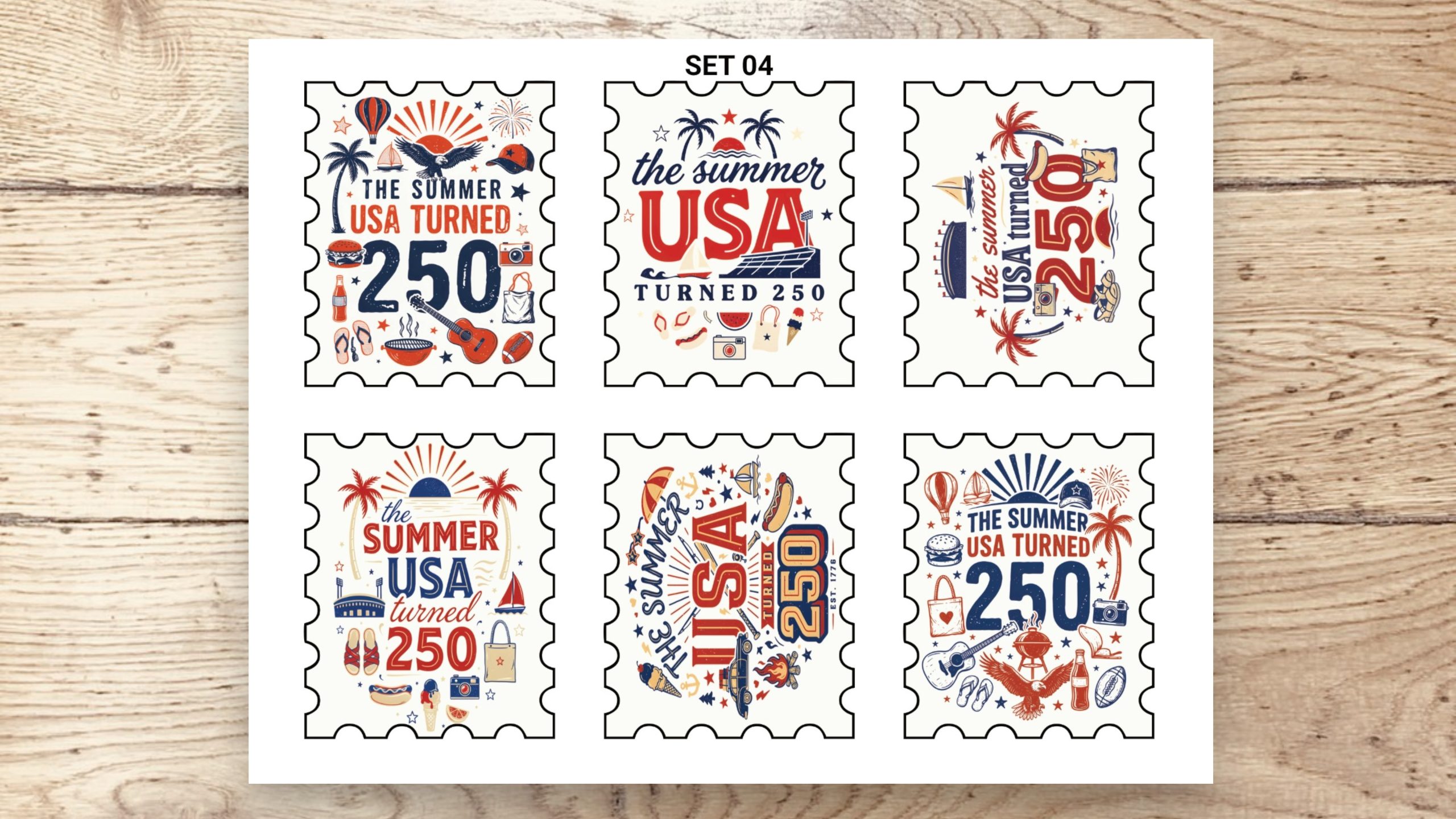 Stamp Stickers - XL Patriot 250th 01 - Image 3
